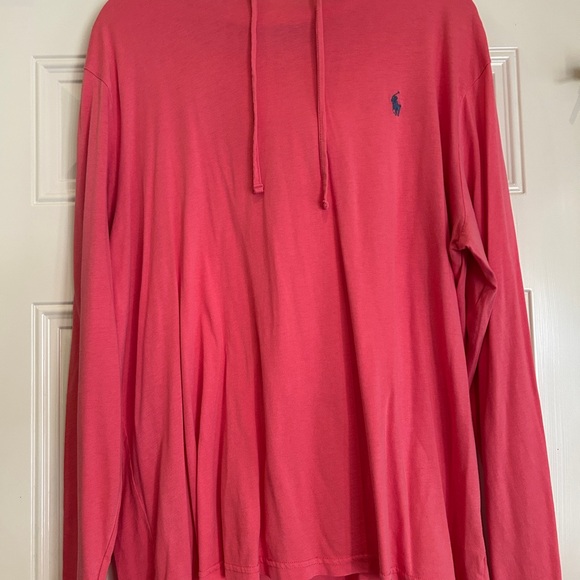 Ralph Lauren Coral Long Sleeve Hooded Tshirt - Picture 1 of 4